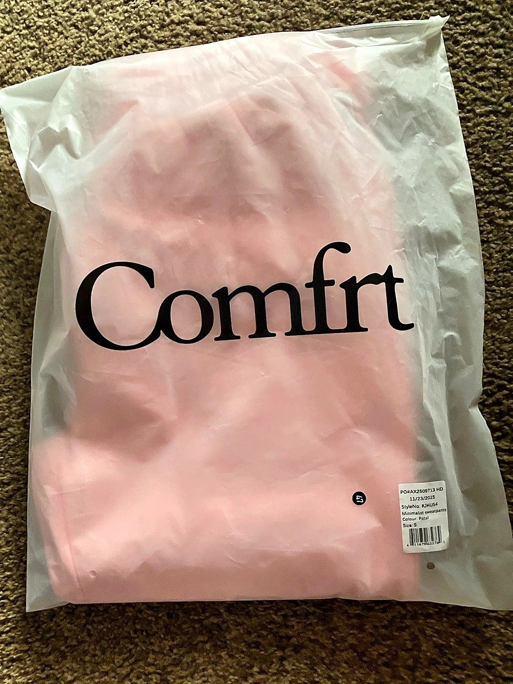 Comfrt Minimalist Sweatpants Pink Sweatshirt